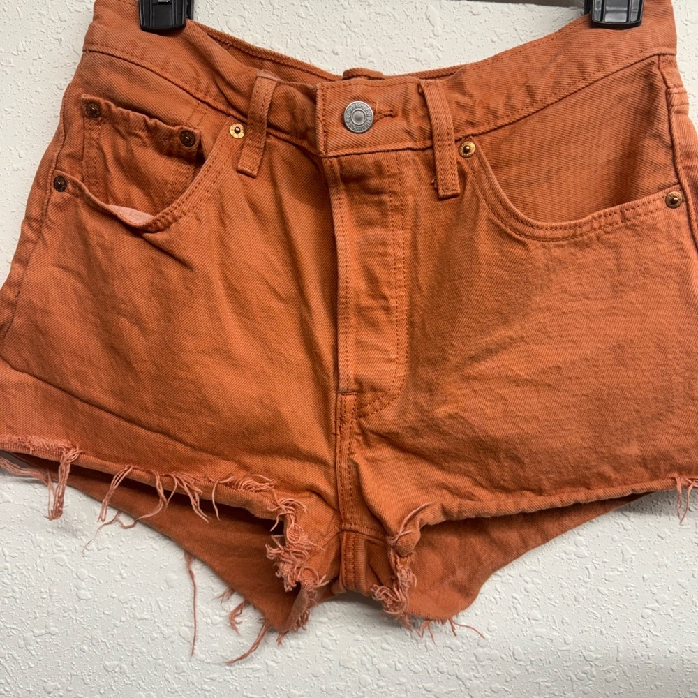 Levi's 501  Women's Orange Jean Shorts